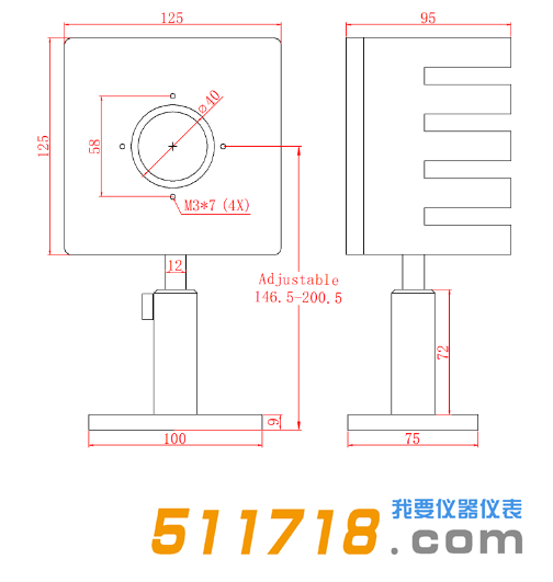 200F-CB-40自然冷卻型熱電式激光功率計探頭產品規格.png
